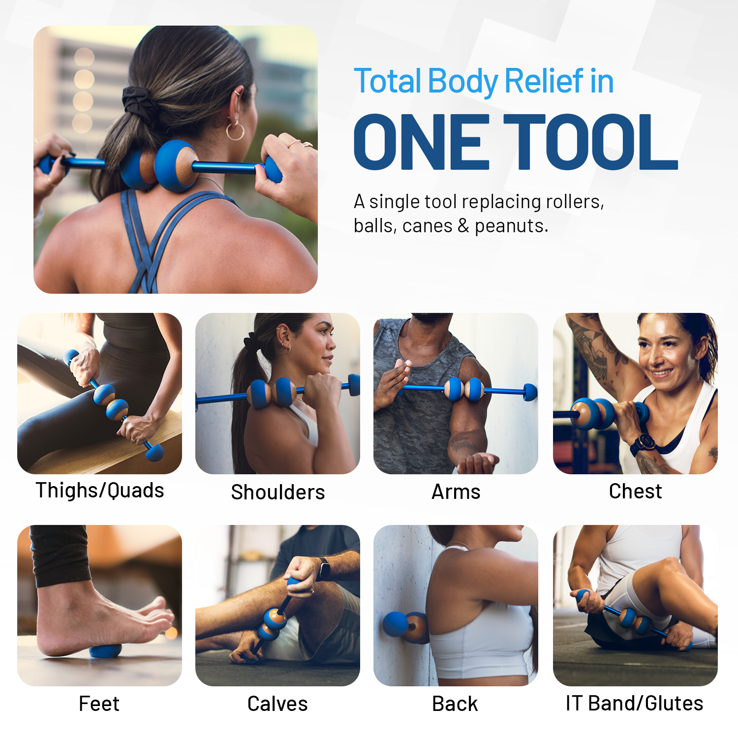 MOBO Myofascial Release Tool & Muscle Roller Stick MOBO