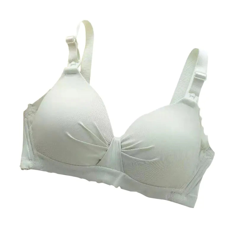 Maternity nursing bra in cream, adjustable straps and front nursing clasp
