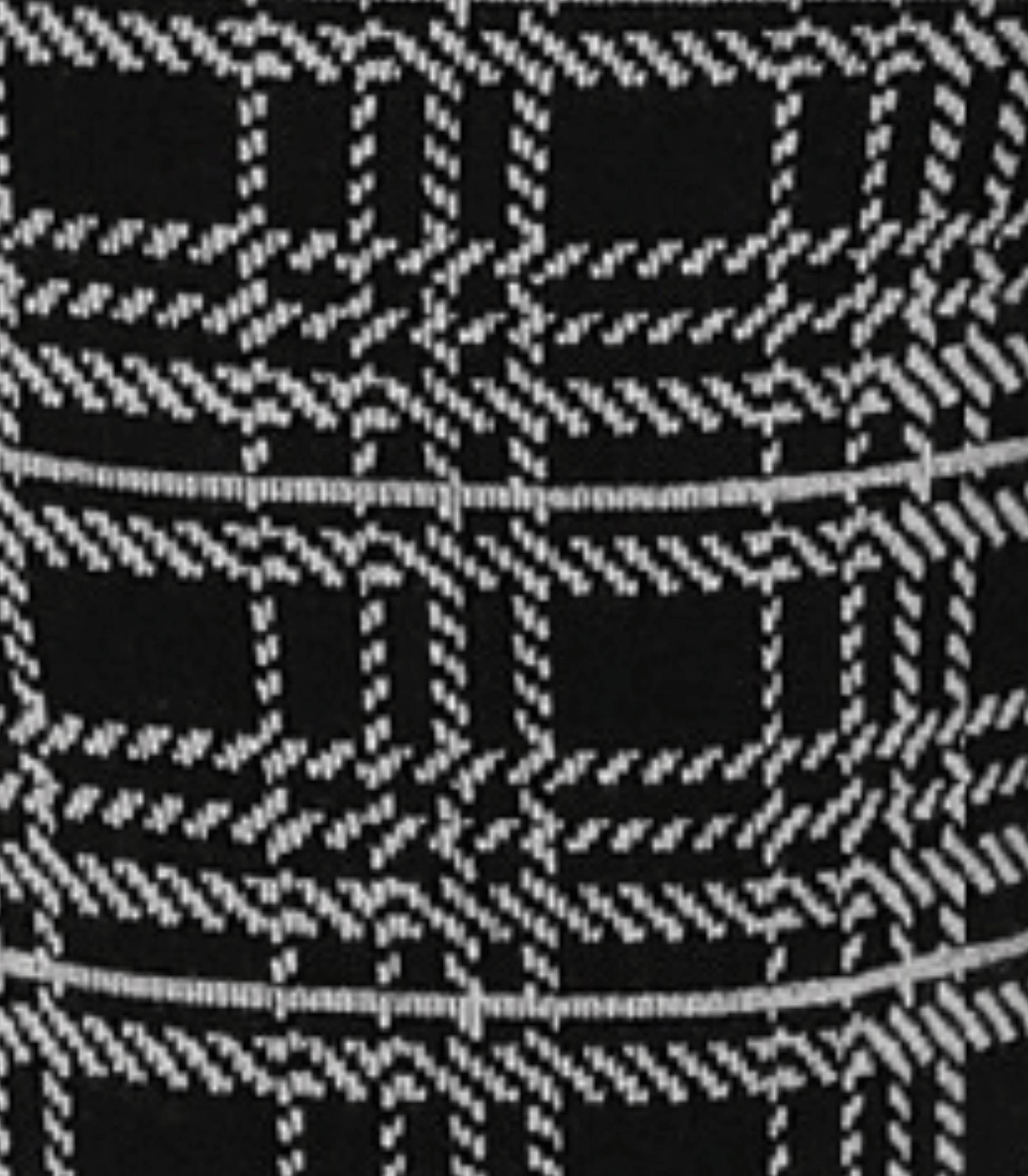 Close-up of a black and white geometric patterned fabric