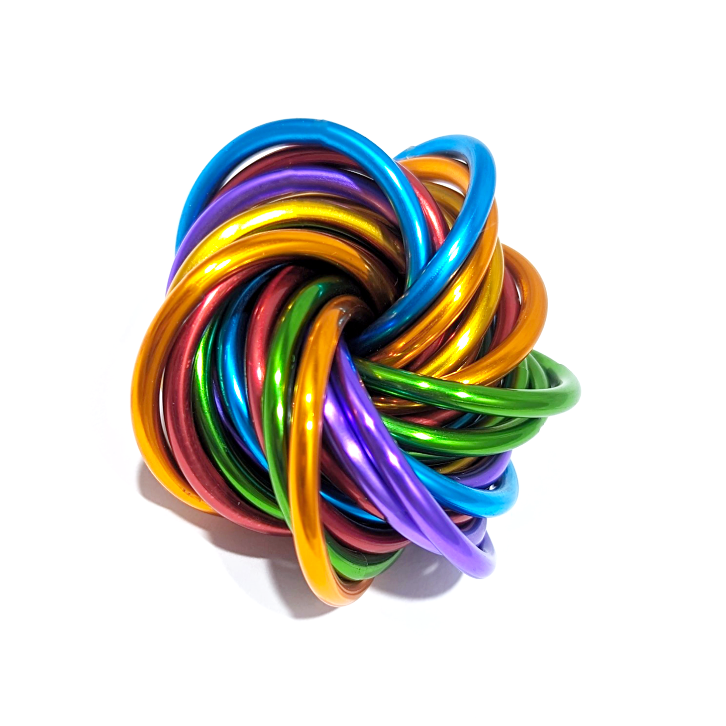 Möbii® RAINBOW Collection: Shiny Multicolor Fidget Stress Balls Steel Lynx