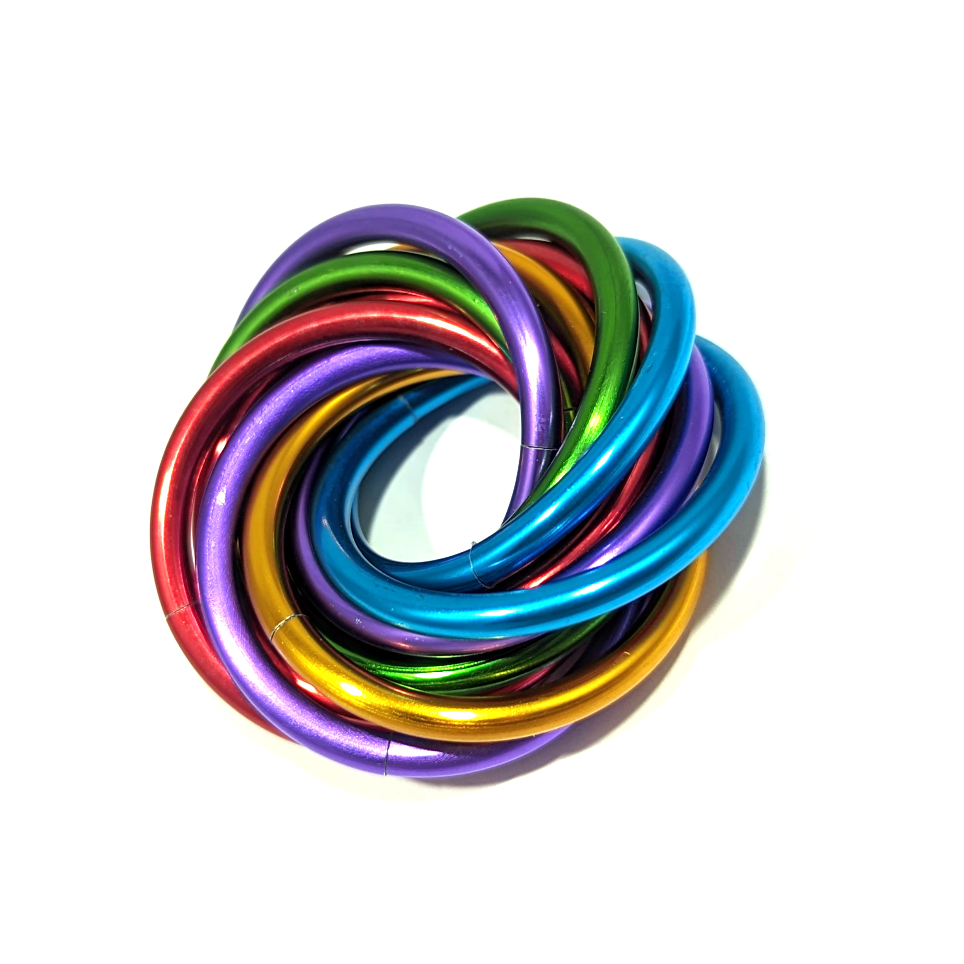 Möbii® RAINBOW Collection: Shiny Multicolor Fidget Stress Balls Steel Lynx