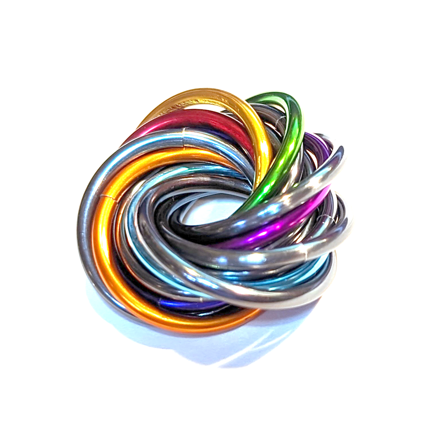 Möbii® RAINBOW Collection: Shiny Multicolor Fidget Stress Balls Steel Lynx