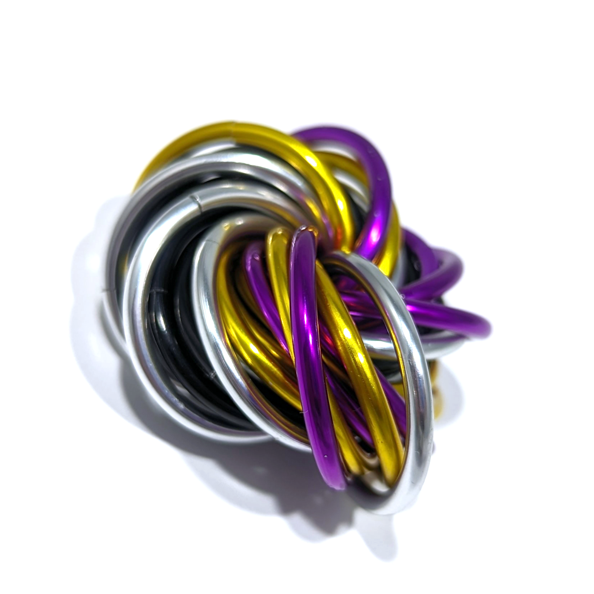 Möbii® PRIDE Collection: Shiny Multicolor Fidget Stress Balls Steel Lynx