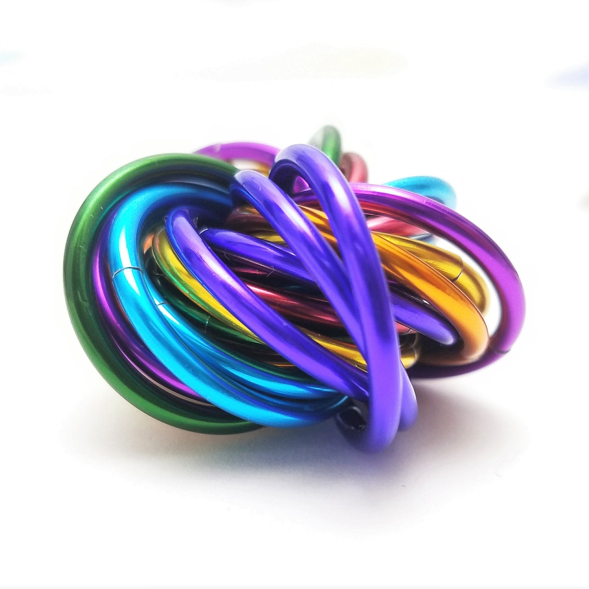 Möbii® RAINBOW Collection: Shiny Multicolor Fidget Stress Balls Steel Lynx