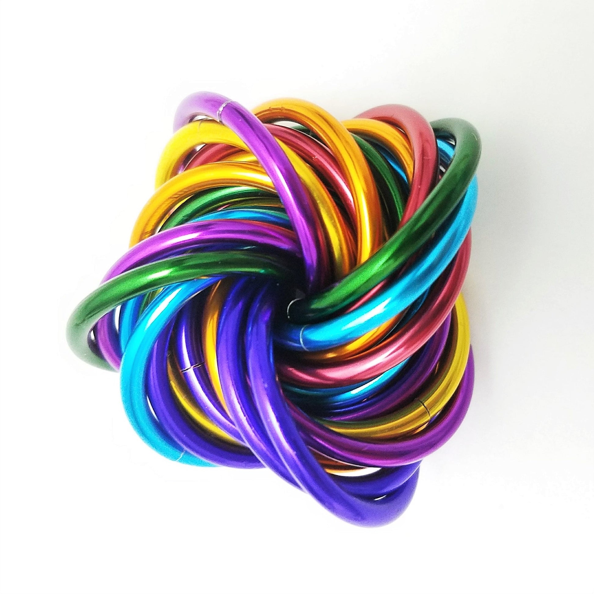 Möbii® RAINBOW Collection: Shiny Multicolor Fidget Stress Balls Steel Lynx