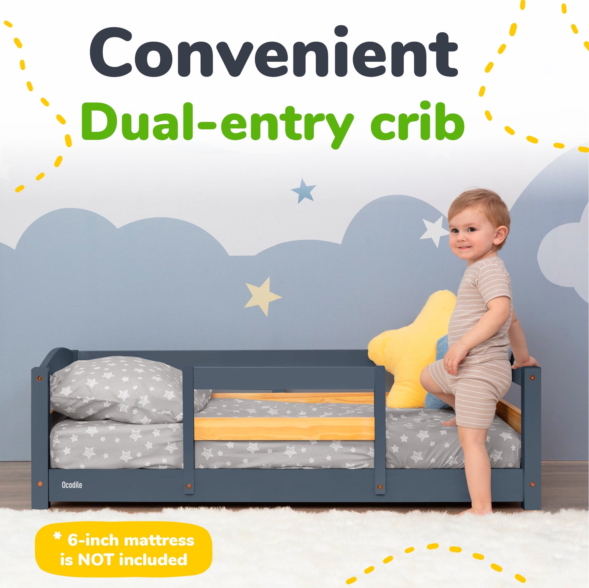 Floor Bed - Crib Size Ocodile.com