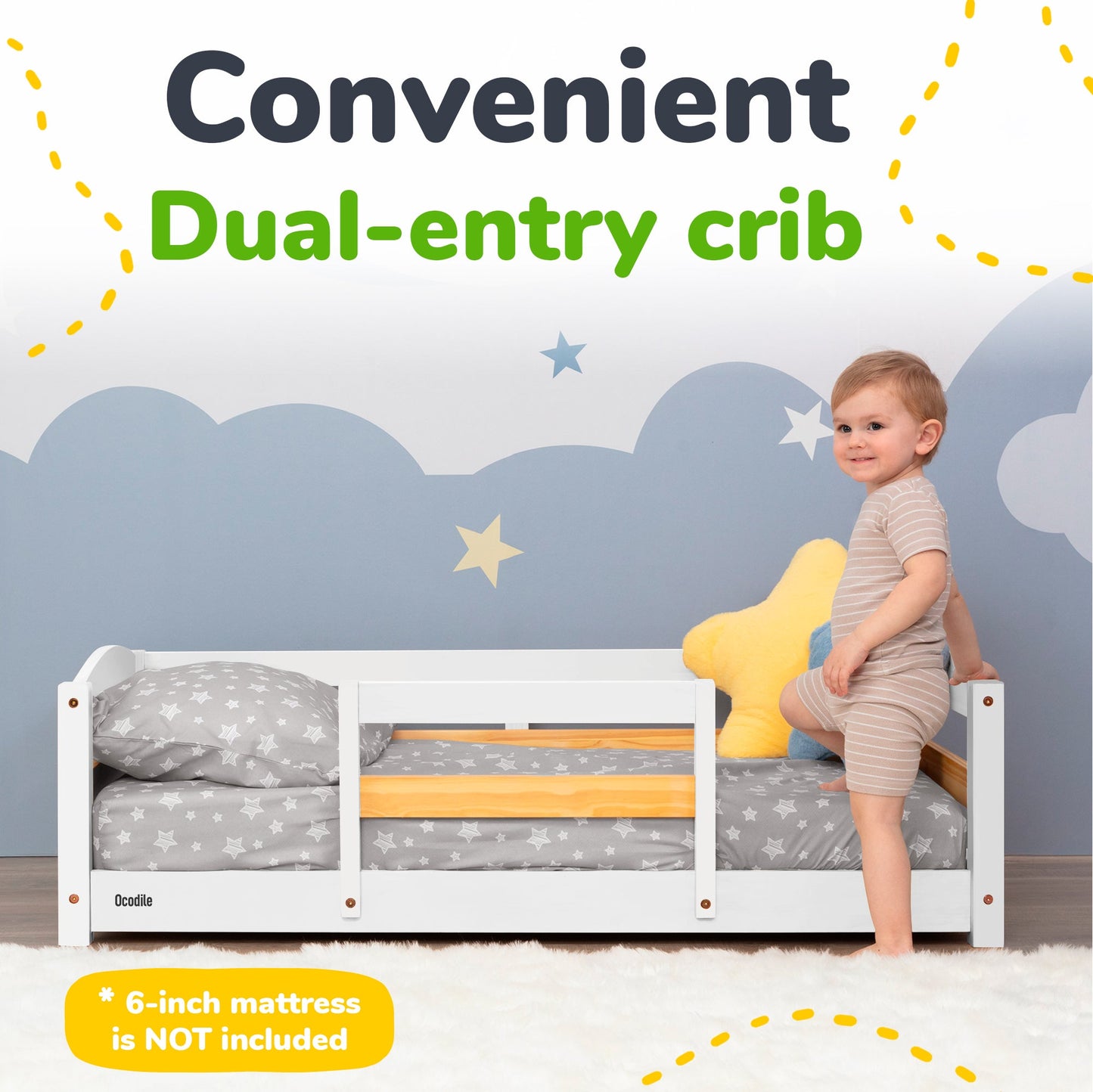 Floor Bed - Crib Size Ocodile.com