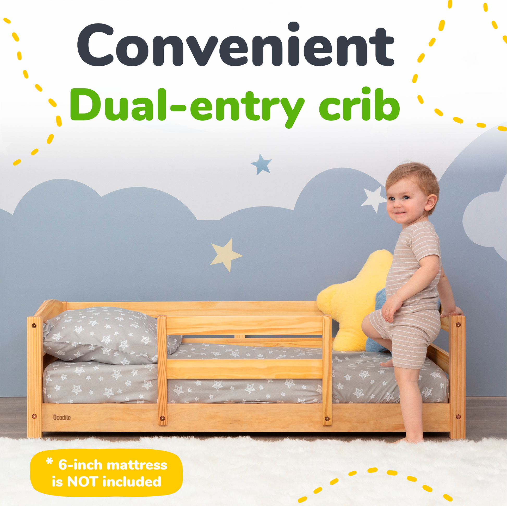 Floor Bed - Crib Size Ocodile.com