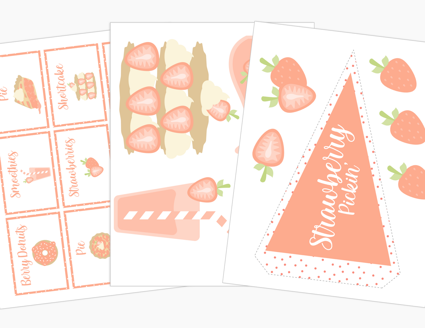 Strawberry Picking Patch Printable Dramatic Play