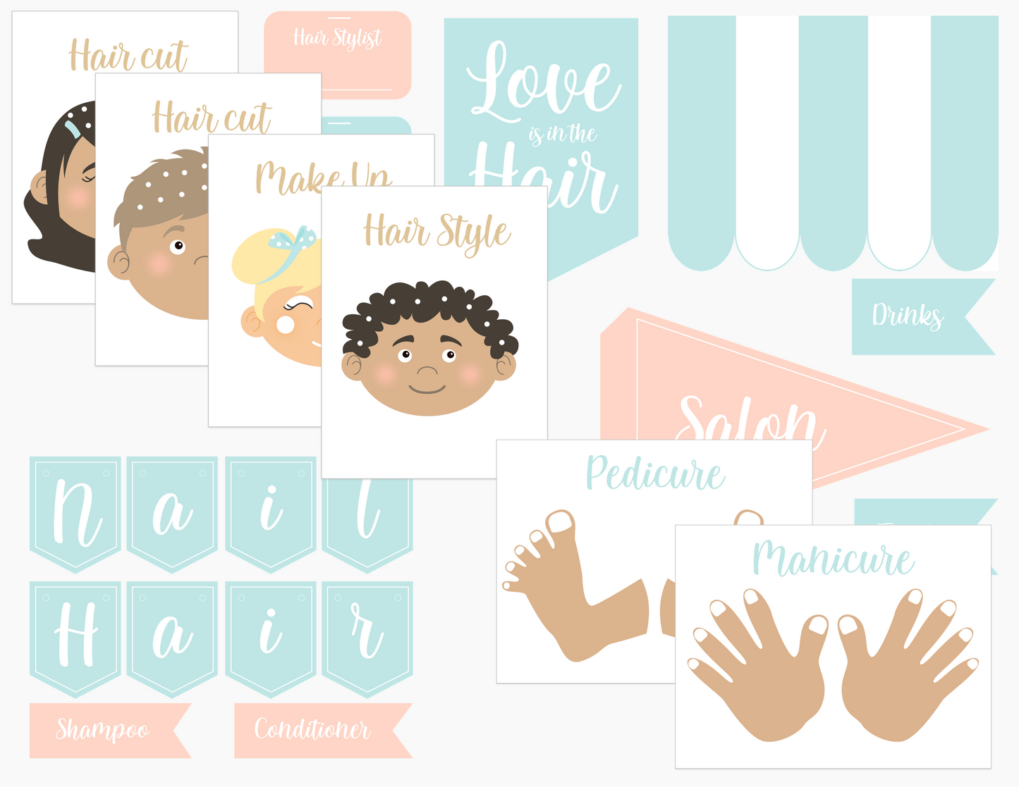Hair & Nail Salon Dramatic Play Kit
