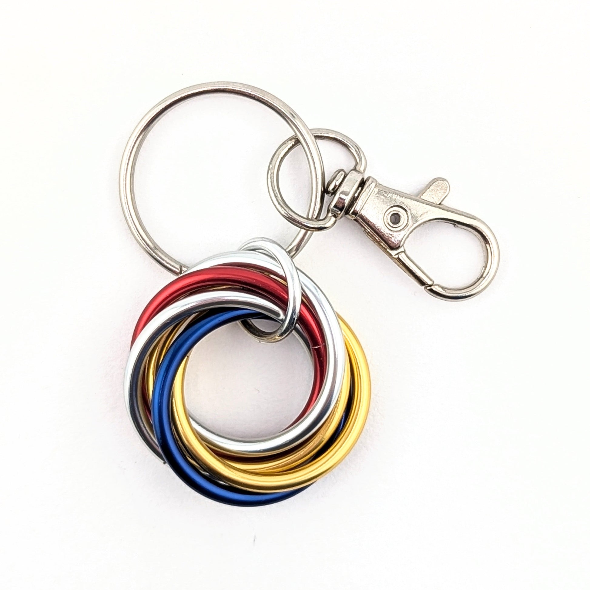 Möbii® "Stay Gold, America": Long Live the American Dream, Stylish Discreet Fidget Fashion Wear: Necklaces, Earrings, Keychains Steel Lynx