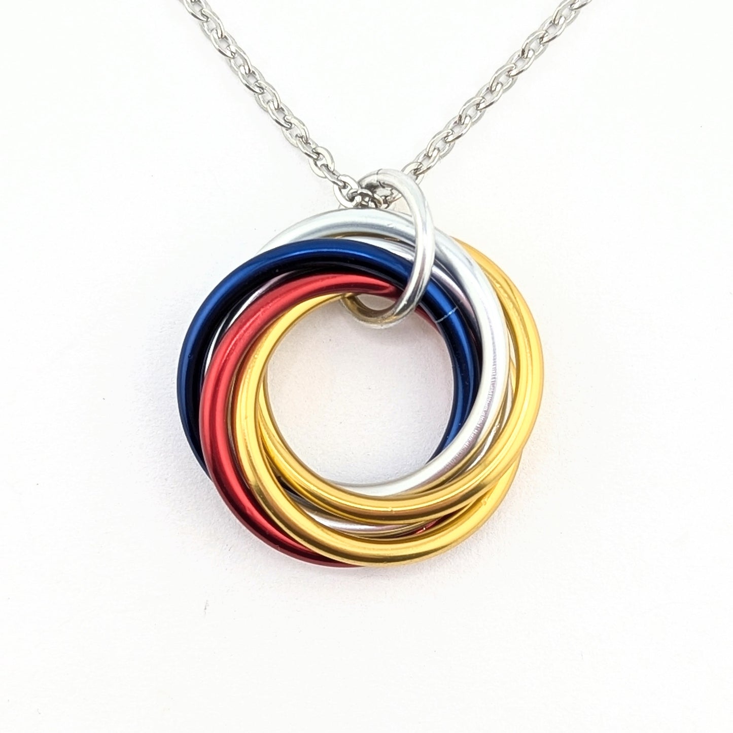 Möbii® "Stay Gold, America": Long Live the American Dream, Stylish Discreet Fidget Fashion Wear: Necklaces, Earrings, Keychains Steel Lynx