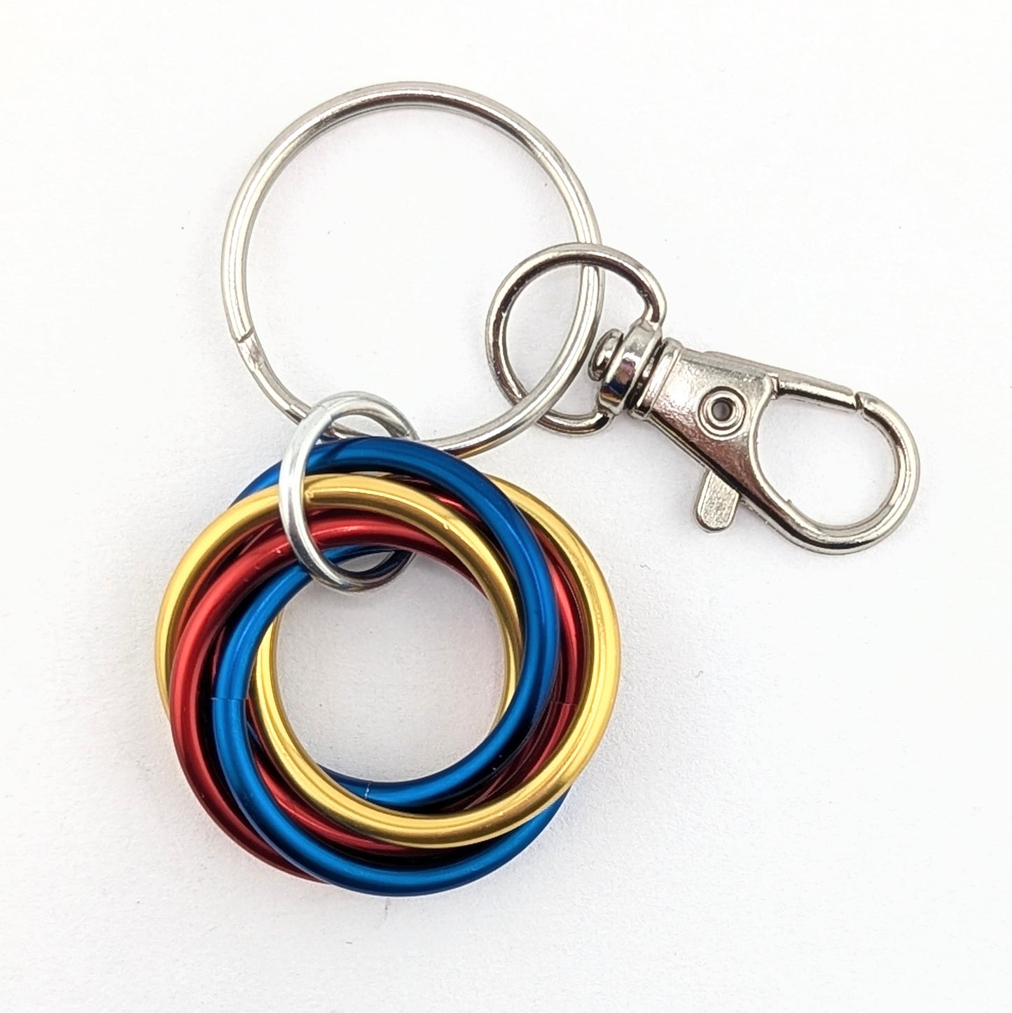 Möbii® "Stay Gold, America": Long Live the American Dream, Stylish Discreet Fidget Fashion Wear: Necklaces, Earrings, Keychains Steel Lynx