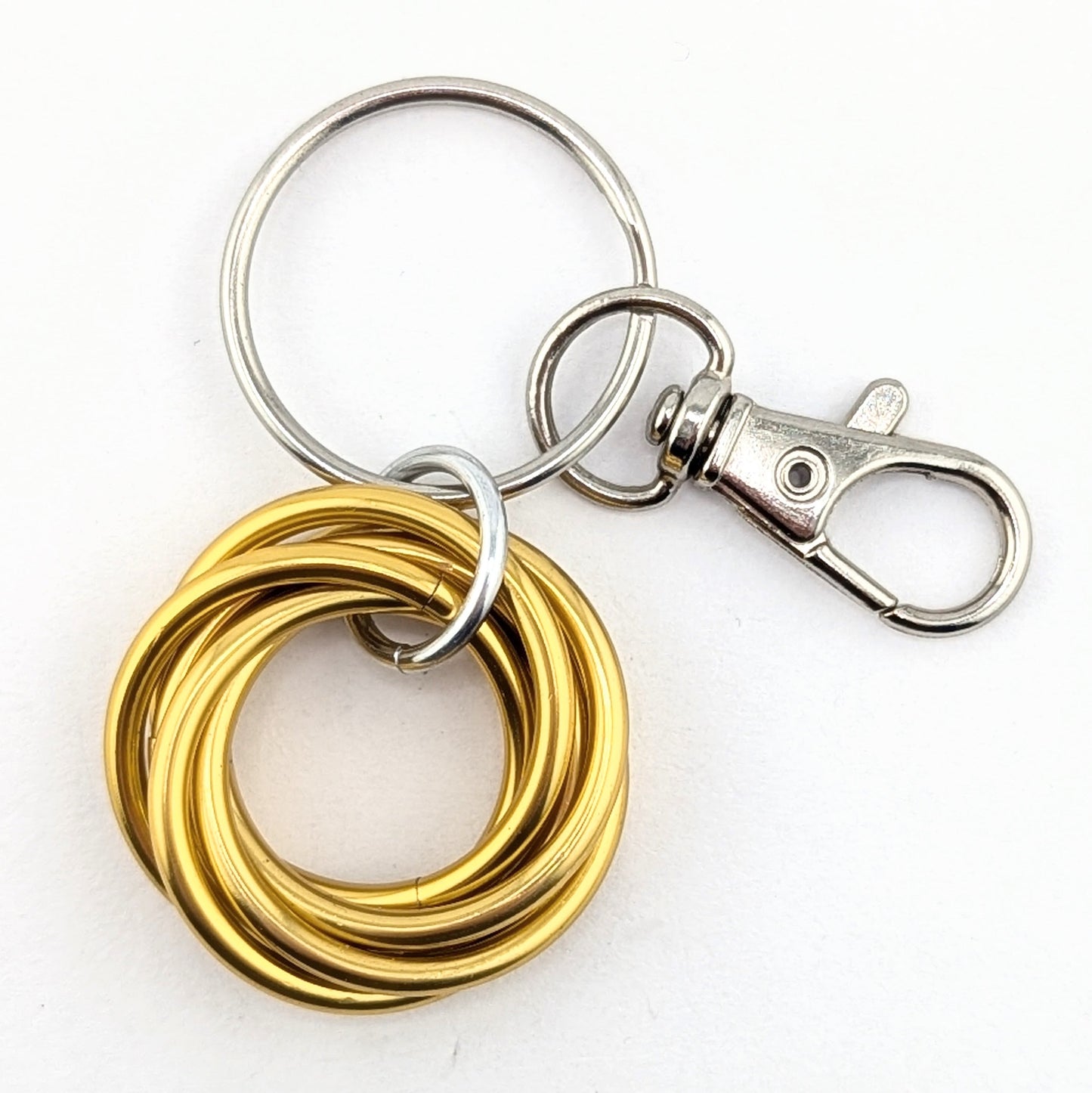 Möbii® "Stay Gold, America": Long Live the American Dream, Stylish Discreet Fidget Fashion Wear: Necklaces, Earrings, Keychains Steel Lynx