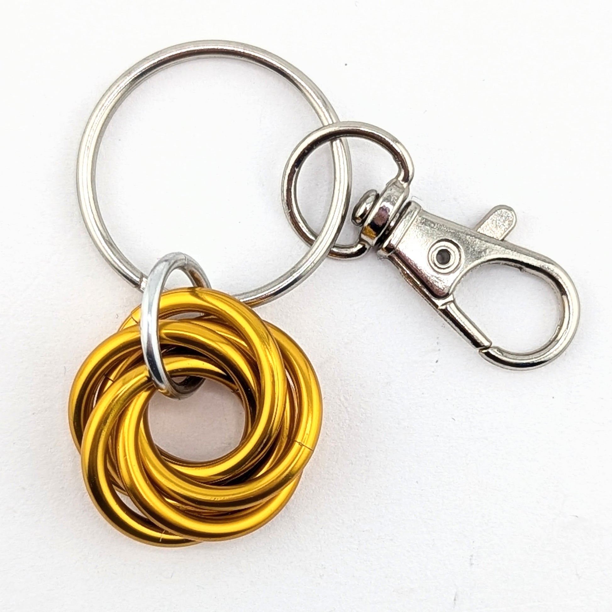Möbii® "Stay Gold, America": Long Live the American Dream, Stylish Discreet Fidget Fashion Wear: Necklaces, Earrings, Keychains Steel Lynx