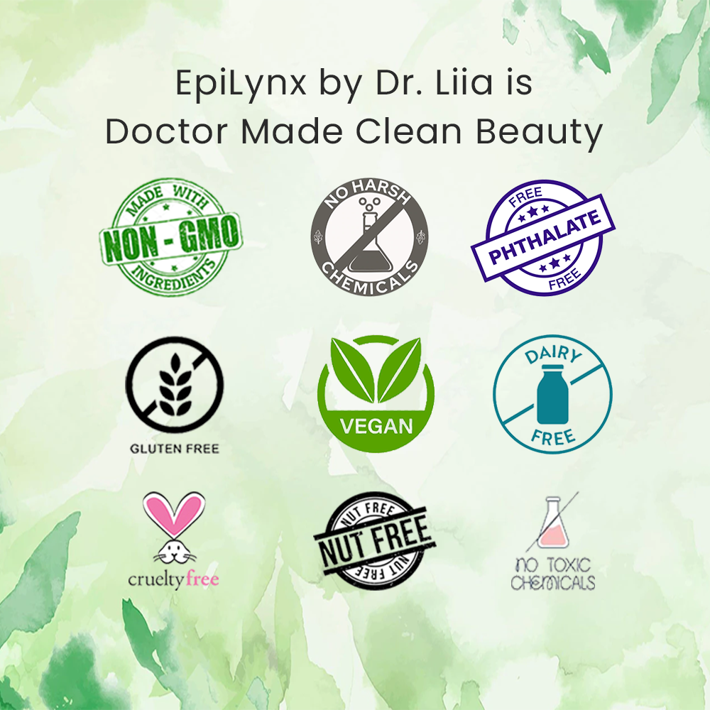 Clean beauty icons for eyebrow pencil packaging