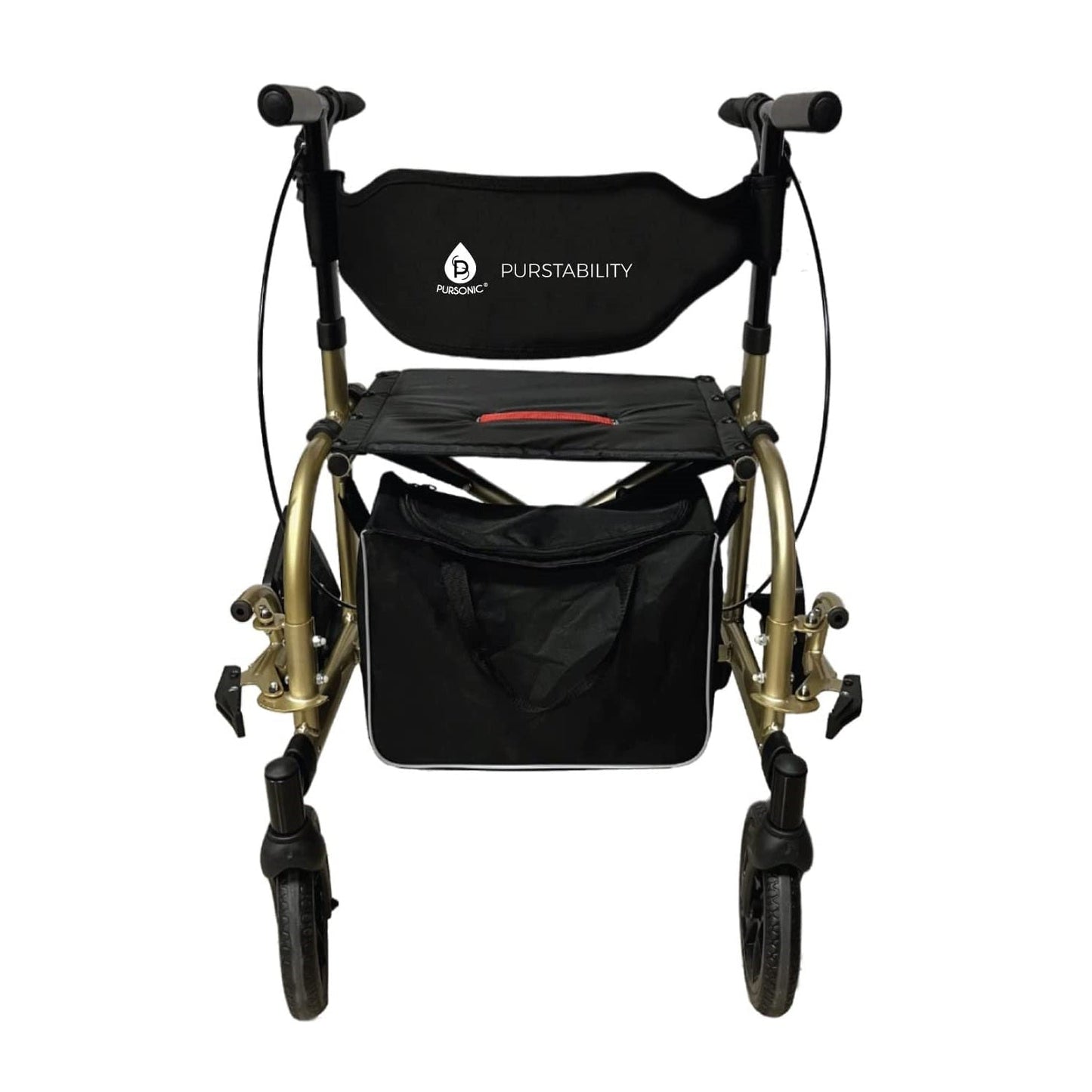 Pursonic 2 IN 1 Rolling Rollator Walker, front view