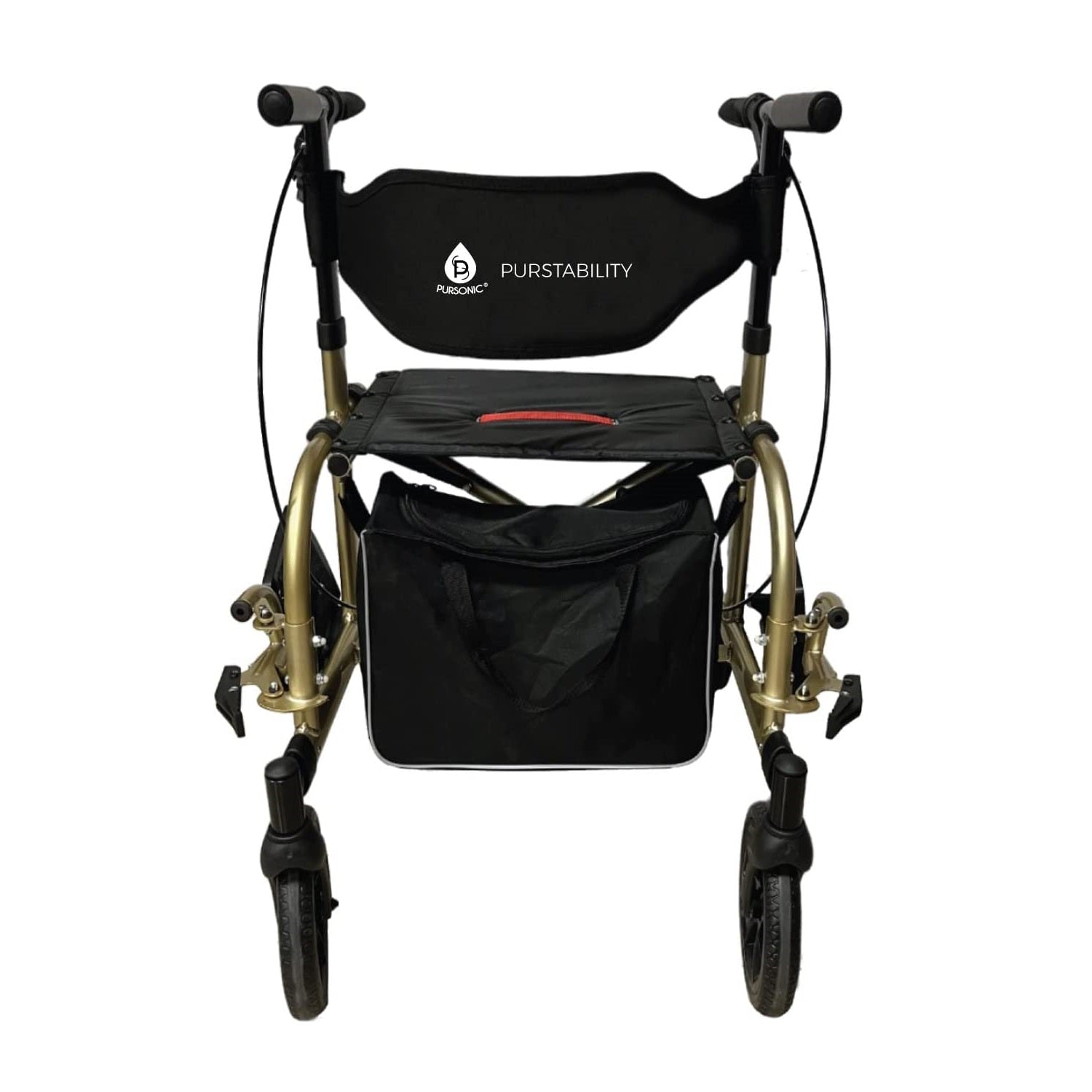 Pursonic 2 IN 1 Rolling Rollator Walker, front view