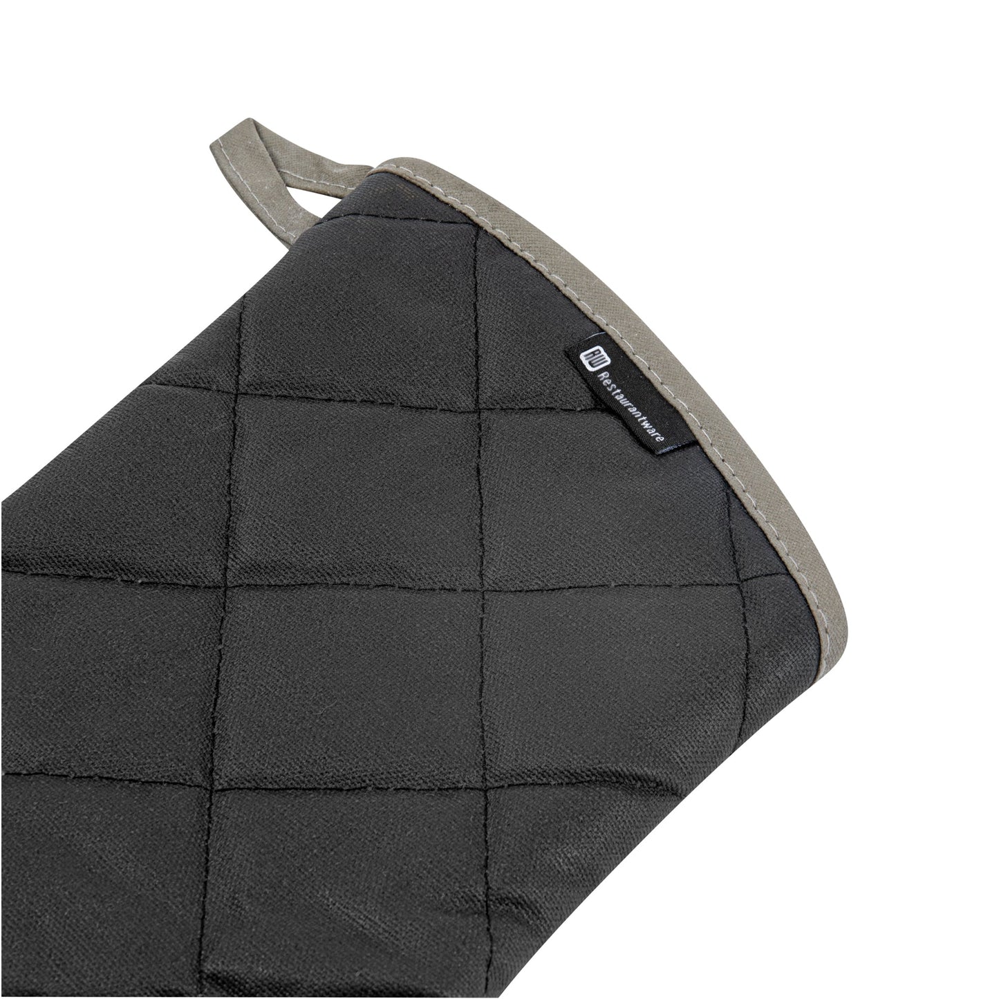 RW Threads Black Cotton Oven Mitt - Flame Retardant, with Thumb Guard - 17" x 8" x 1/2" - 1 count box