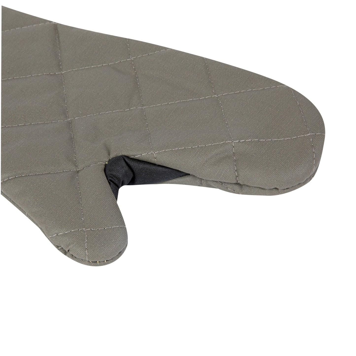 RW Threads Gray Cotton Oven Mitt - Flame Retardant, with Thumb Guard - 17" x 8" x 1/2" - 1 count box