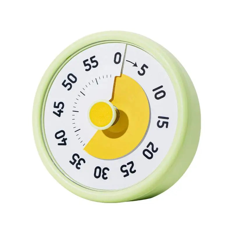 Visual 60-Minute Silent Countdown Timer, Round Kitchen Timer for Time Management & Study