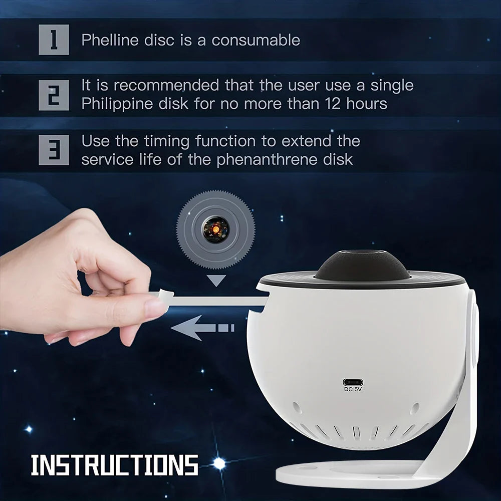 13-in-1 Galaxy Star Projector LED Night Light HD 360° Rotating Planetarium with 13 Discs & Timer for Kids and Adults
