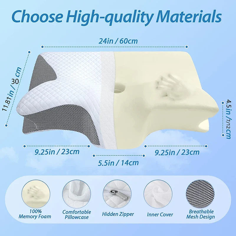 Memory Foam Ergonomic Contour Orthopedic Pillow