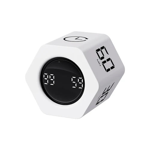 Gravity Cube Productivity Timer – 4-Preset LED Countdown for Kids, Study & Kitchen