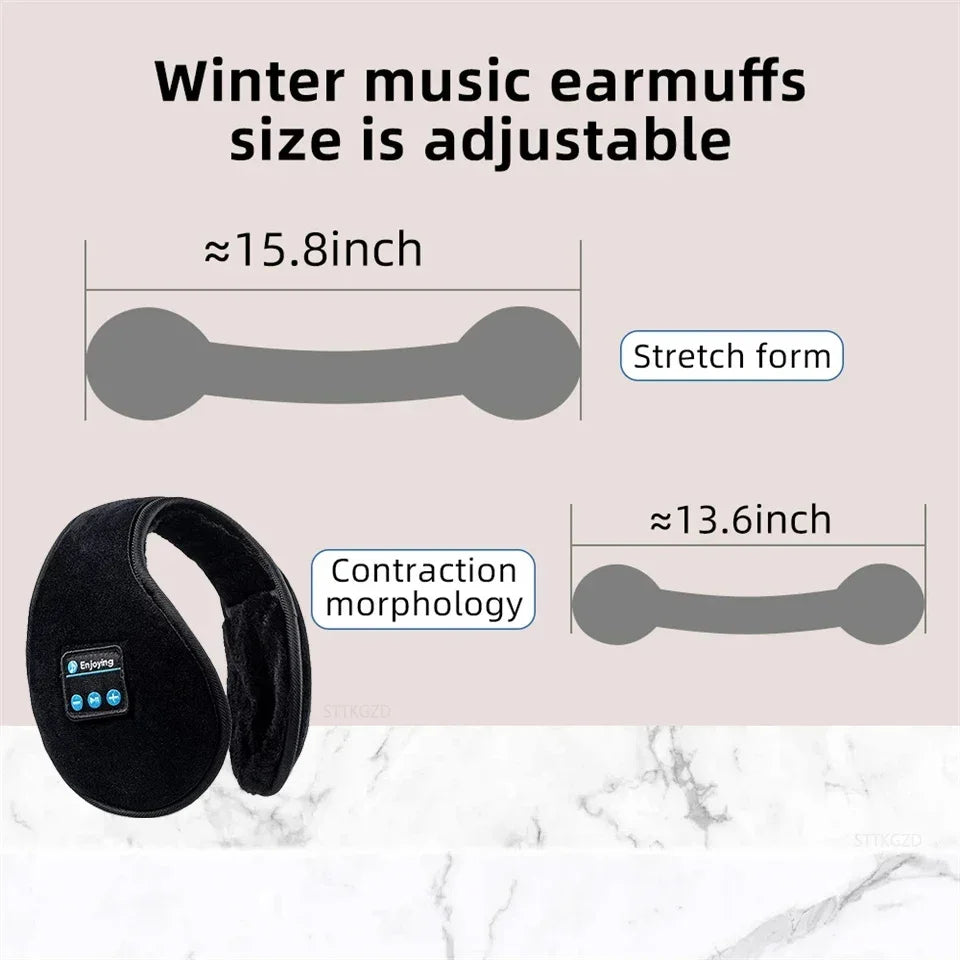 Wireless Ear muffs Bluetooth Headphones Earmuffs Winter Earplug Casual Cap Sports riding warmer Earmuff men women music Earphone Noventix