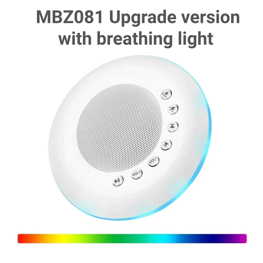Portable Baby White Noise Machine 28 Soothing Sounds 4 Timers & Memory USB-C Rechargeable with Optional Night Light