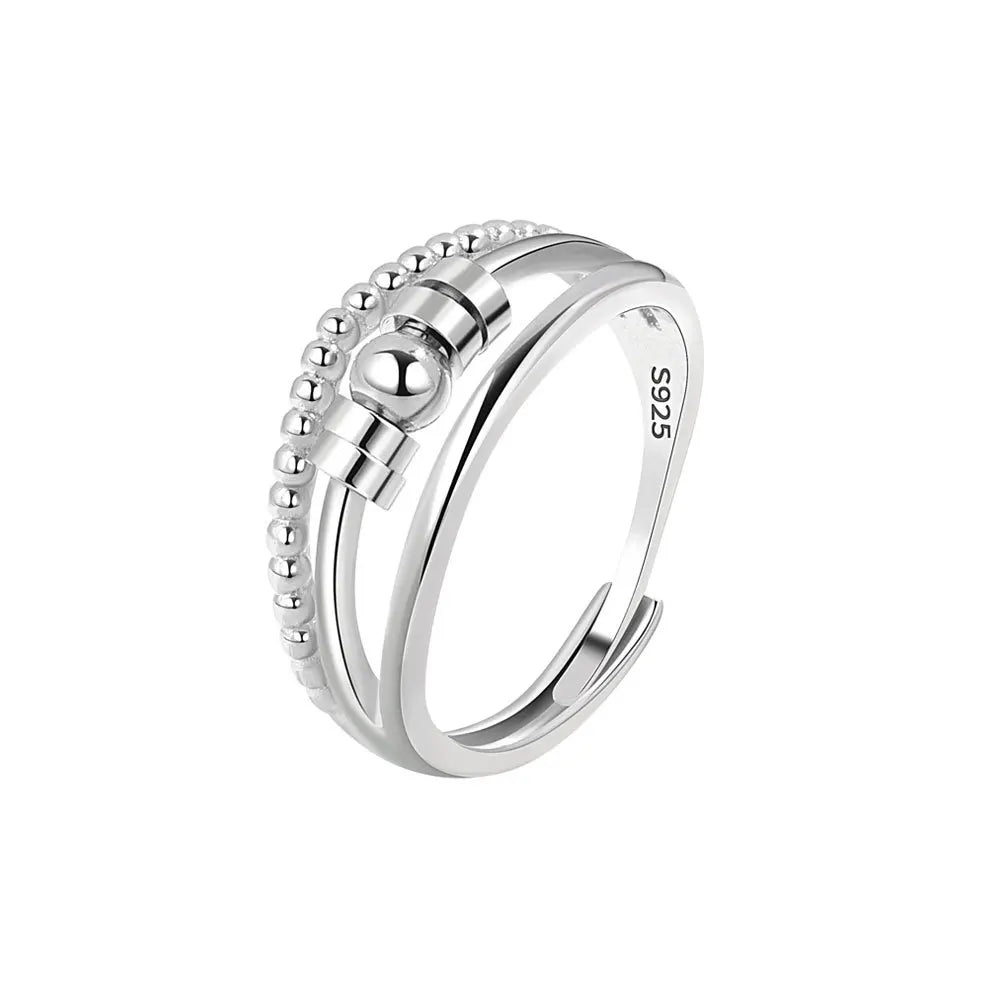 SMJEL Anti Stress Anxiety Ring Fidget Spinner Rings Adjustable for Women Rotating Freely Spinning Accessories Jewelry Gifts