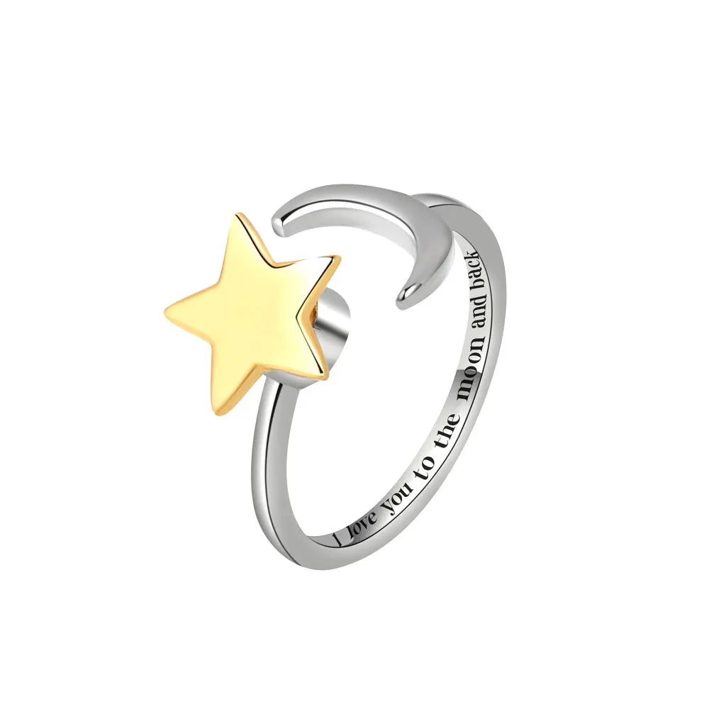 SMJEL Anti Stress Anxiety Ring Fidget Spinner Rings Adjustable for Women Rotating Freely Spinning Accessories Jewelry Gifts