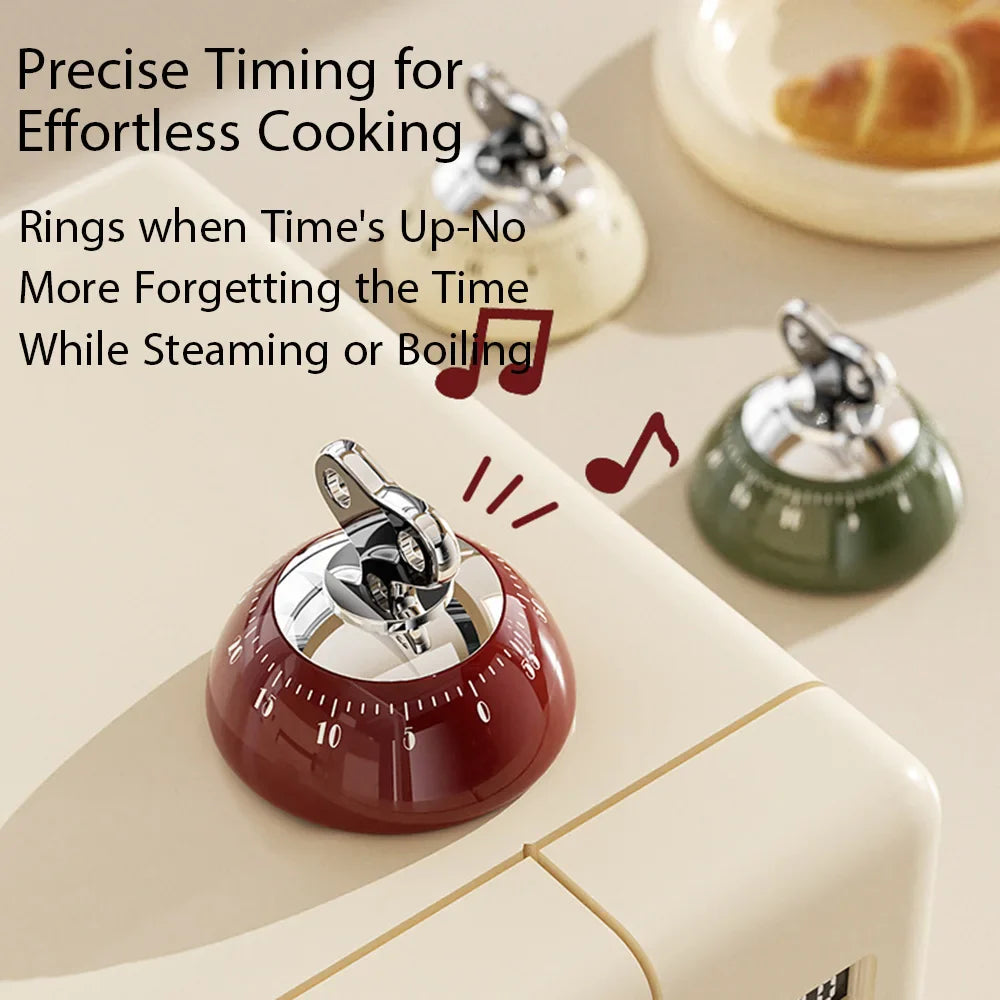 Magnetic 60-Minute Mechanical Kitchen Timer, Loud 70dB Countdown Alarm, No-Battery Cooking & Baking Timer FanzyMarket