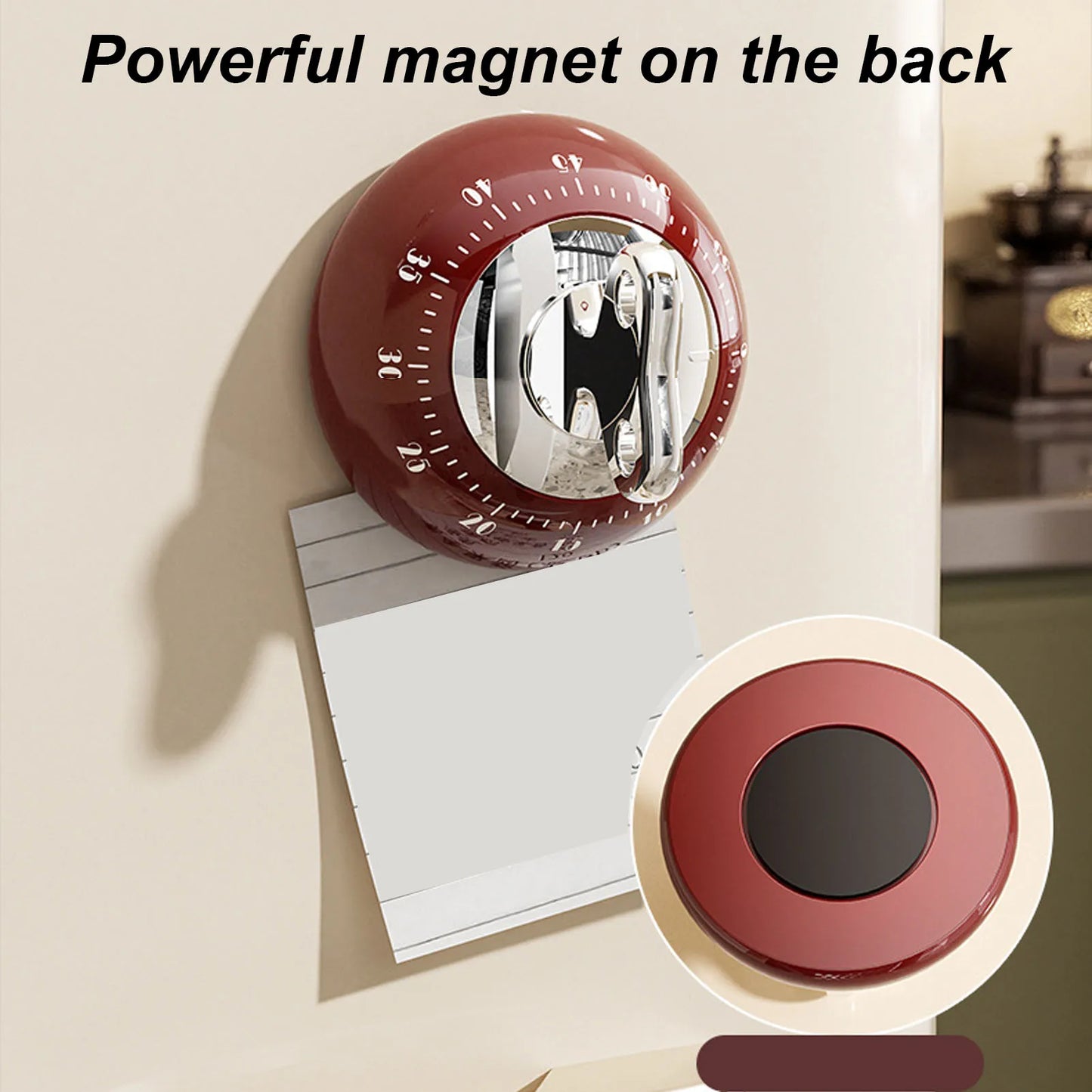 60 Minute Mechanical Countdown Timer Mechanical Timer Magnetic 60 Minute Countdown Vintage Wind Up Timer for Kitchen Work Study Noventix