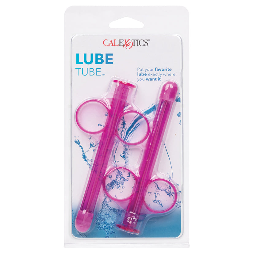 Purple lube tube with four suction cup rings, for dispensing lube