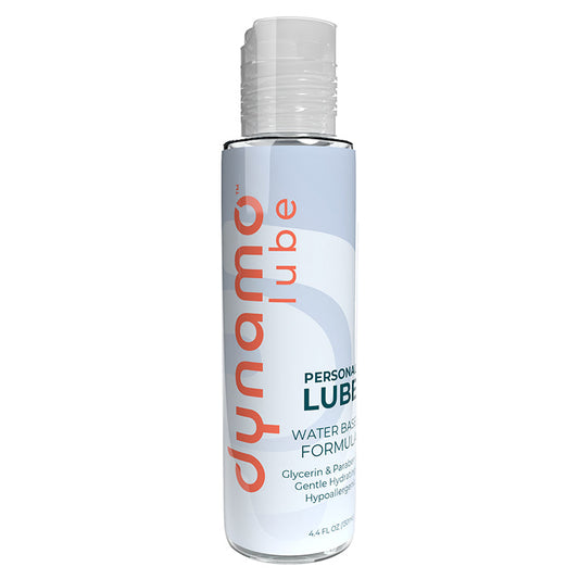 Water-based personal lube bottle, 4.4 fl oz, with clear flip-top cap