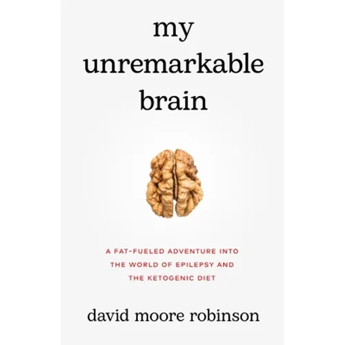 Paperback book with my unremarkable brain cover, brain illustration and author name