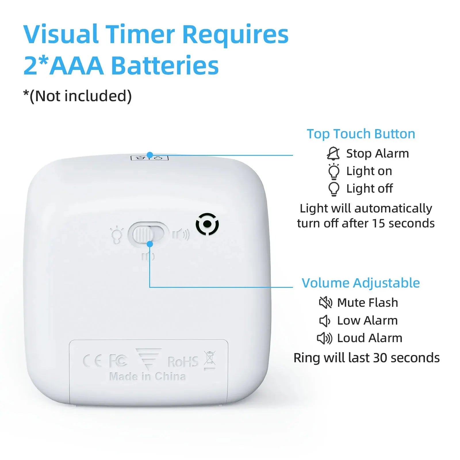 Children's Night Light Visible Learning Timer, 60-minute Countdown Kitchen Accessory Digital Timer for Home and School Supplies The Shopper Stop