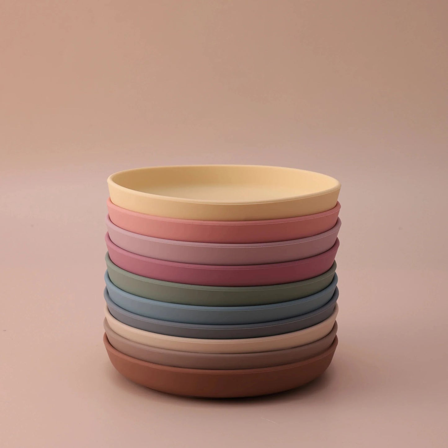 Color Kids Food Grade Silicone Baby Plate Anti-Slip Sucker Bowl