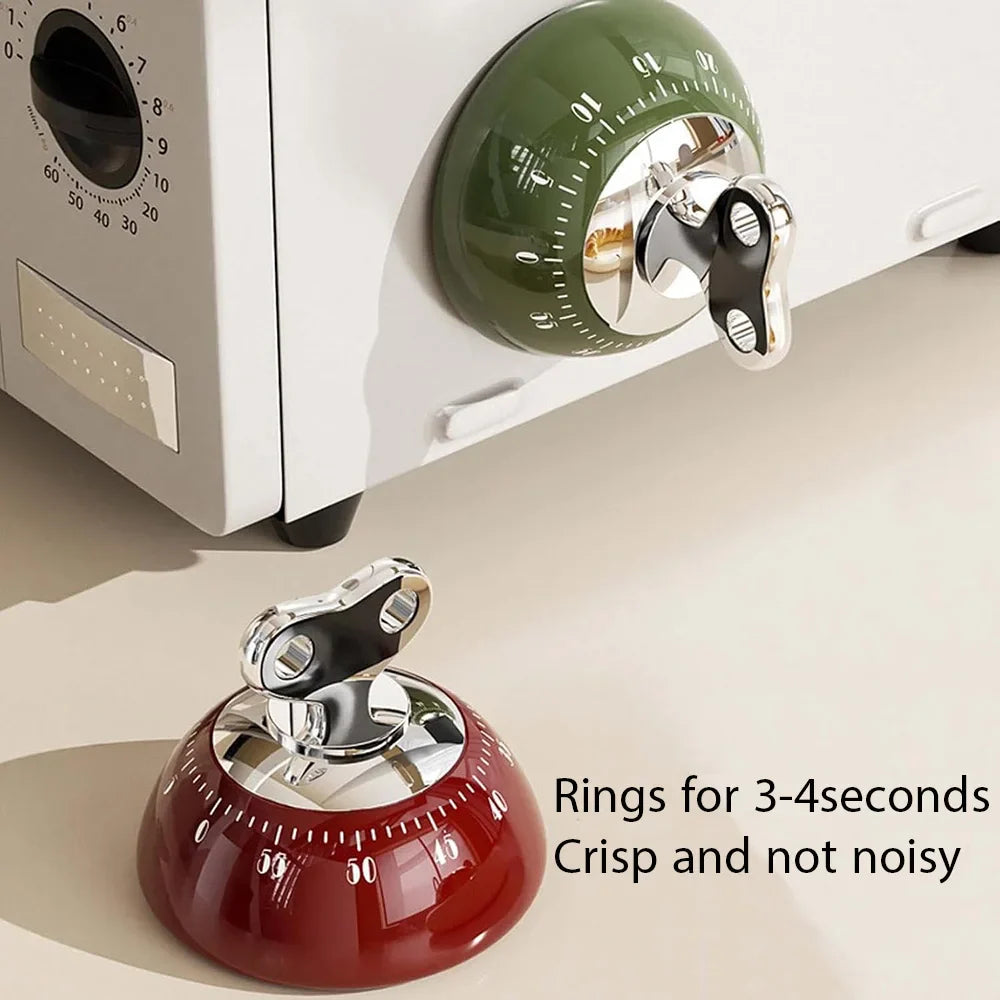 Magnetic 60-Minute Mechanical Kitchen Timer, Loud 70dB Countdown Alarm, No-Battery Cooking & Baking Timer FanzyMarket