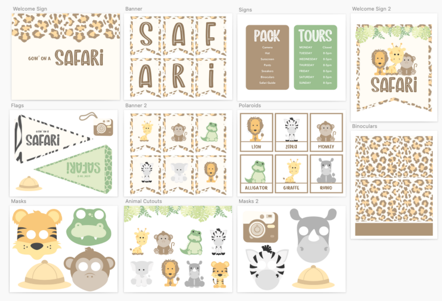 Safari Adventure Dramatic Play Kit