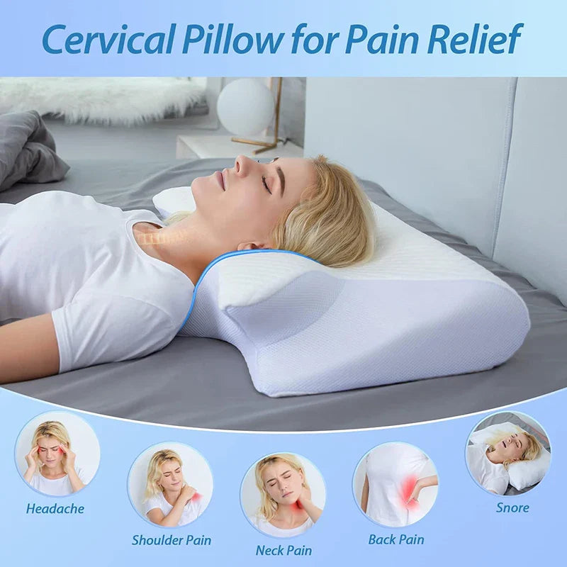 Memory Foam Ergonomic Contour Orthopedic Pillow