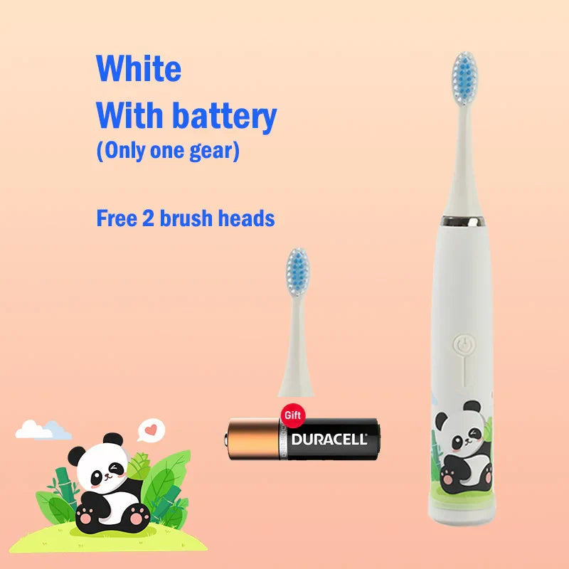 Children's Ultrasonic IPX7 Electric Toothbrush with Replacement Head