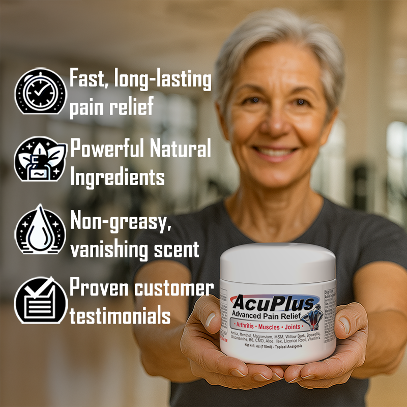 AcuPlus Pain Relief Combo – 3 oz. Roll-On + 4 oz. Cream