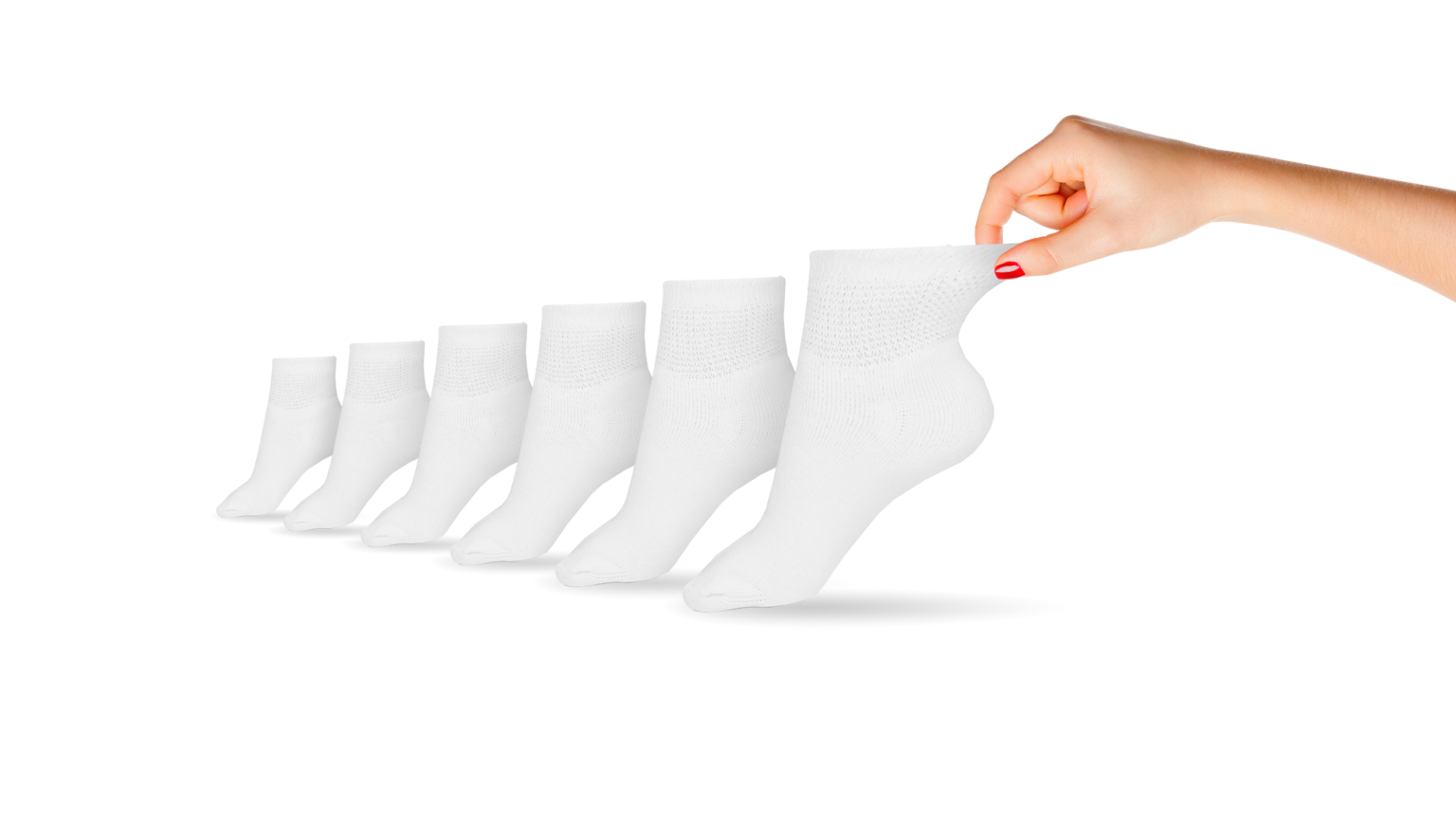 Women's Cotton Diabetic Ankle Socks (6 Pair) DSC