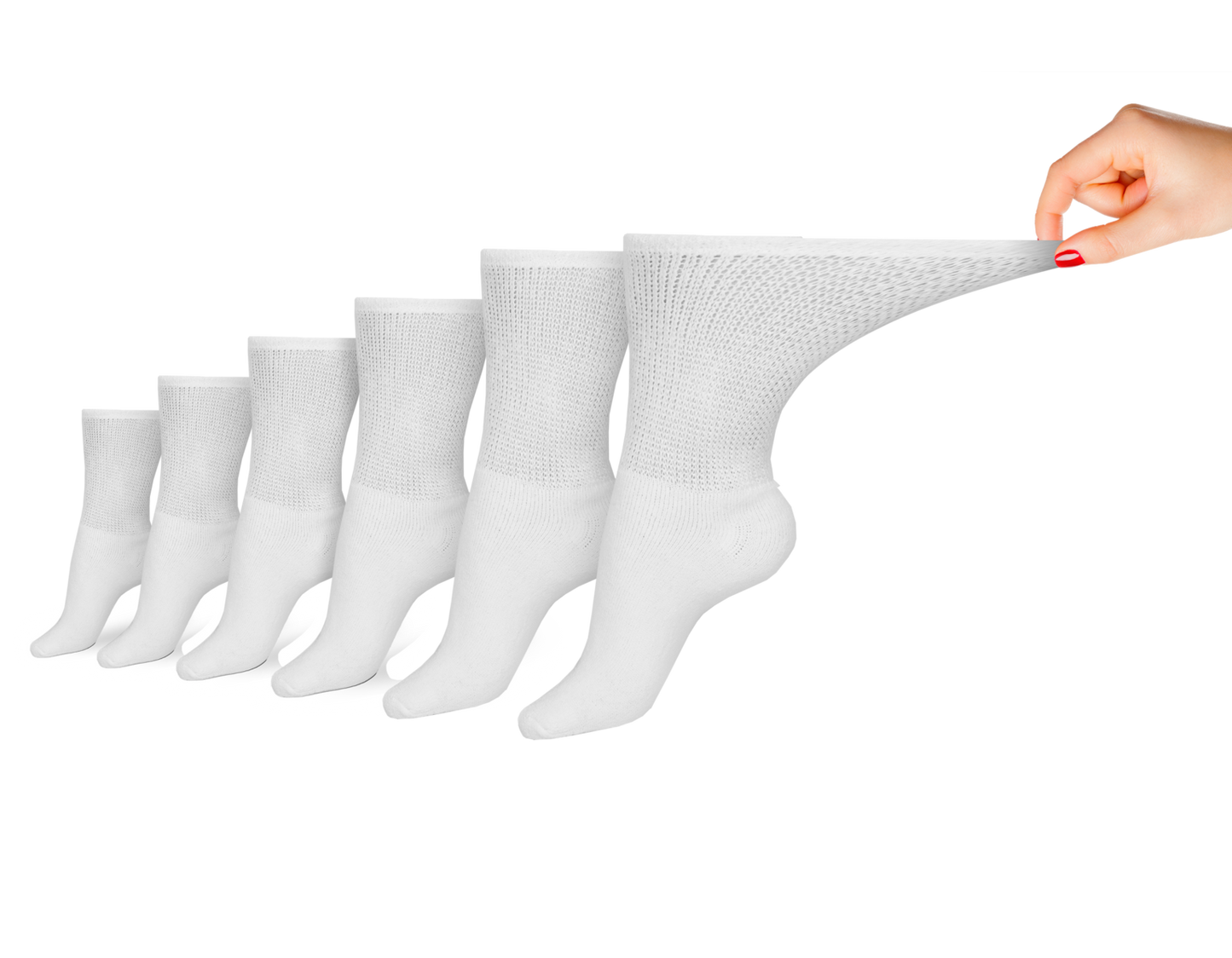 Women's Cotton Diabetic Crew Socks (6 Pair) DSC