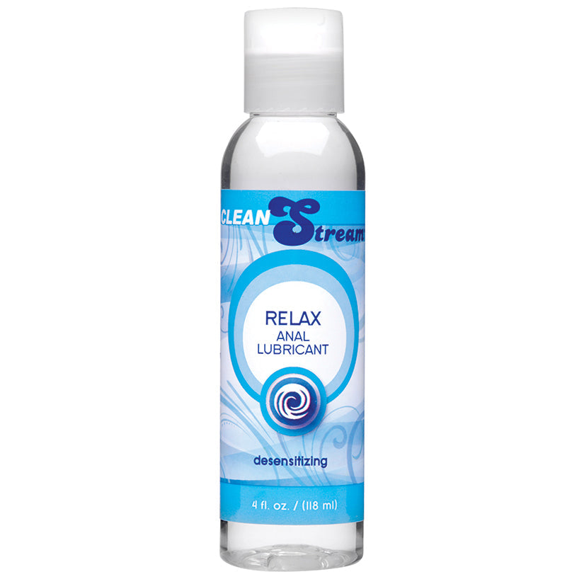 Clean Stream Relax anal lubricant bottle, 4 fl oz (118 ml), with screw cap