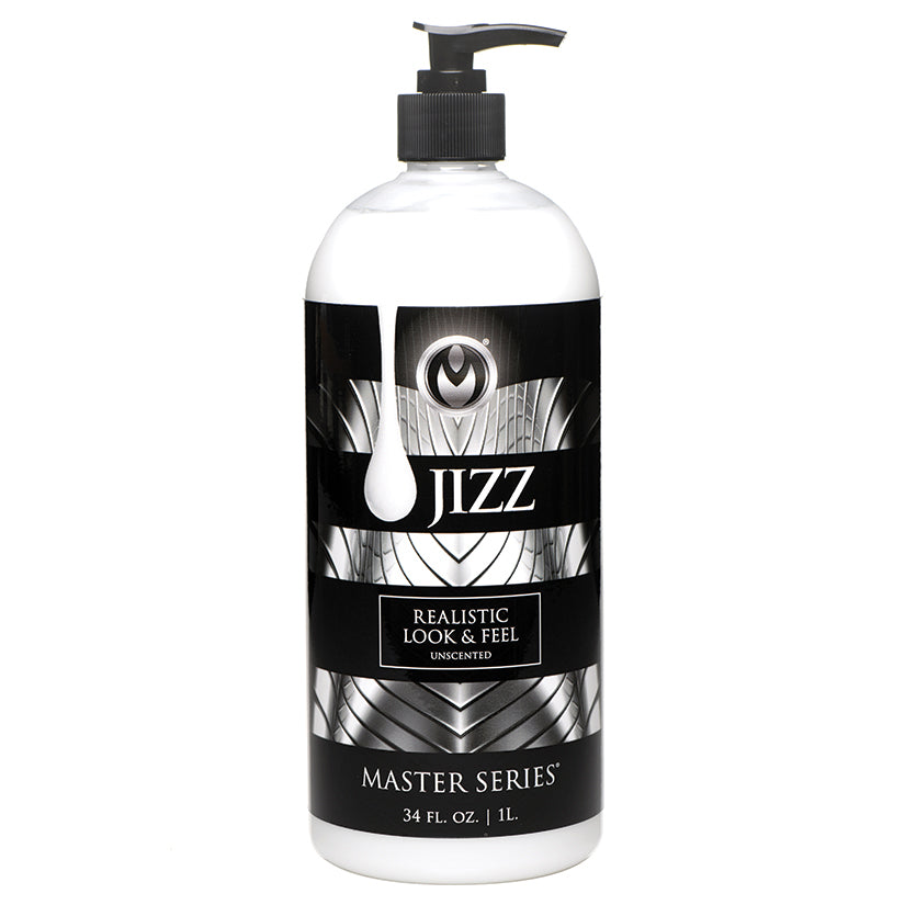 Water-based lube bottle with pump, JIZZ, unscented, 34 fl oz