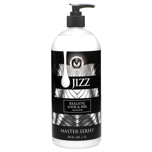 Water-based lube bottle with pump, JIZZ, unscented, 34 fl oz