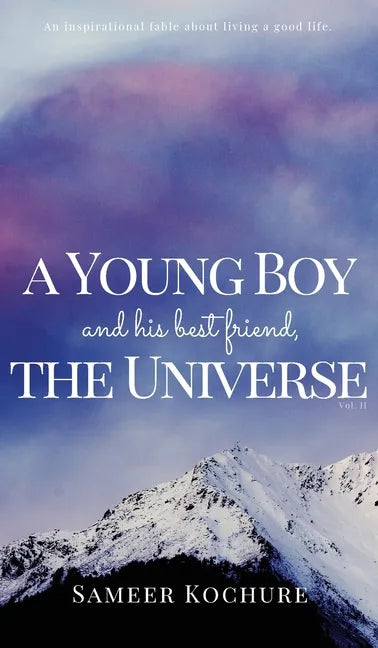 Hardcover book with sky-and-mountain cover and large title text